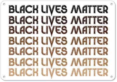 סימן BLM - חומר חיים שחור | שלט פלסטי | הגן על העסק, העירייה, הבית והקולגות שלך | מיוצר בארהב